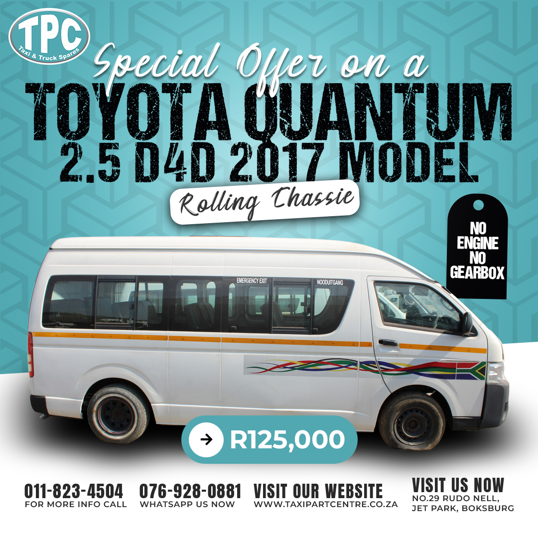 Toyota Quantum 2.5 D4d 2017 Model Rolling Chassie