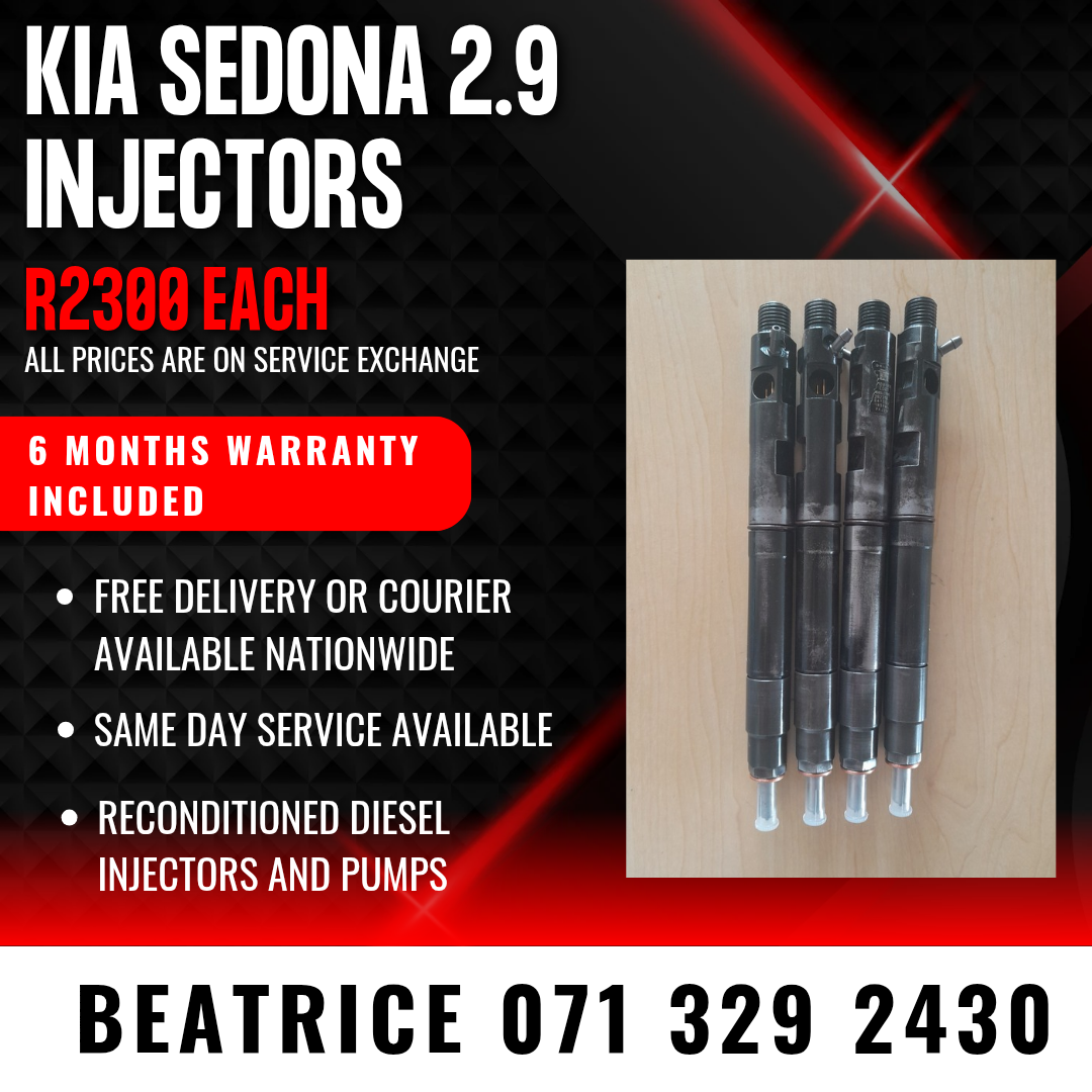 KIA SEDONA 2.9 INJECTORS FOR SALE WITH WARRANTY - Private Seller KIA SEDONA 2.9 INJECTORS FOR SALE WITH WARRANTY - Private Seller