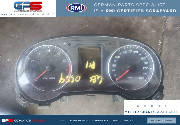 AUDI A1 1.2 TSI CBZ 2014 USED CLUSTER / SPEEDOMETER FOR SALE - Private Seller AUDI A1 1.2 TSI CBZ 2014 USED CLUSTER / SPEEDOMETER FOR SALE - Private Seller