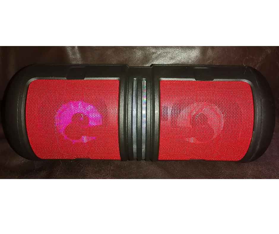 Double 4"Bluetooth Rechargable Portable speaker with remote and led lights, New with 1 year warranty
