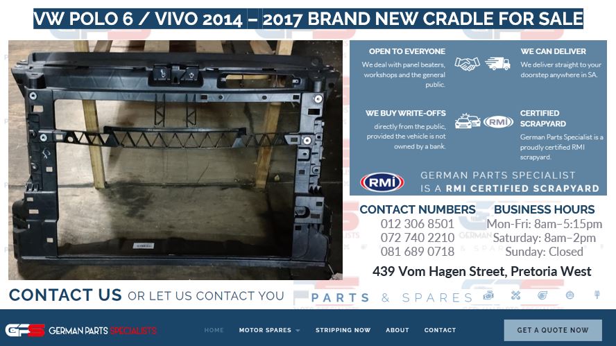 VW POLO 6 / VIVO 2014 – 2017 BRAND NEW CRADLES FOR SALE - Private Seller VW POLO 6 / VIVO 2014 – 2017 BRAND NEW CRADLES FOR SALE - Private Seller