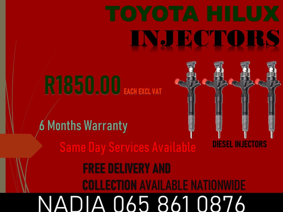TOYOTA HILUX DIESEL INJECTORS FOR SALE RECONED AND TESTED - Private Seller TOYOTA HILUX DIESEL INJECTORS FOR SALE RECONED AND TESTED - Private Seller