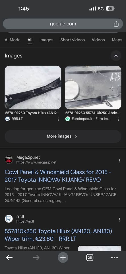 Toyota Hilux wiper cowling - Private Seller Toyota Hilux wiper cowling - Private Seller