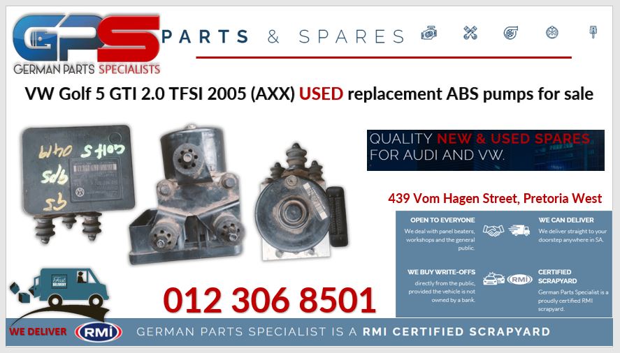 VW Golf 5 GTI 2.0 TFSI 2005 (AXX) used replacement ABS pumps for sale - Private Seller VW Golf 5 GTI 2.0 TFSI 2005 (AXX) used replacement ABS pumps for sale - Private Seller