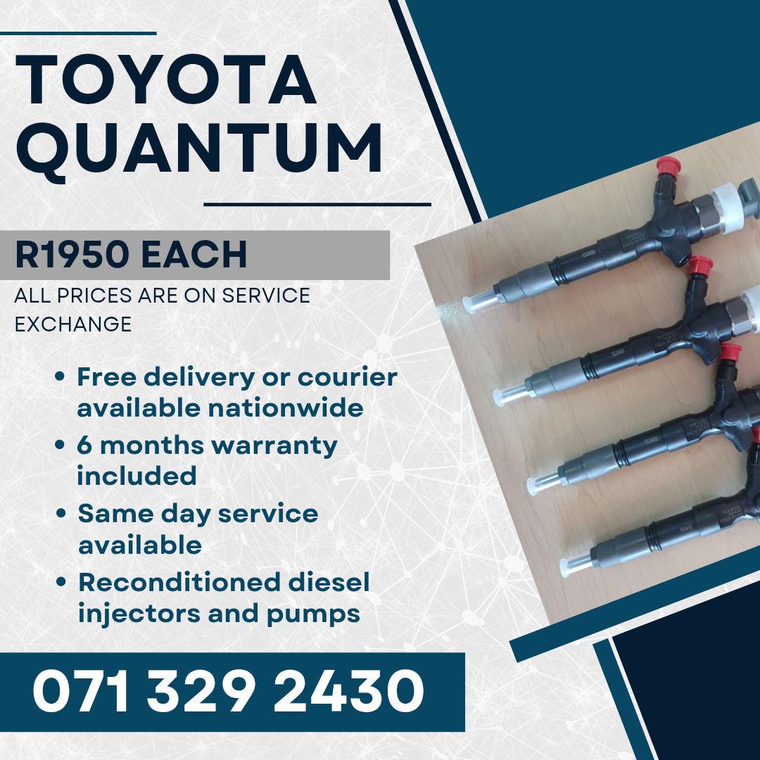 TOYOTA QUANTUM INJECTORS FOR SALE WITH WARRANTY - Private Seller TOYOTA QUANTUM INJECTORS FOR SALE WITH WARRANTY - Private Seller