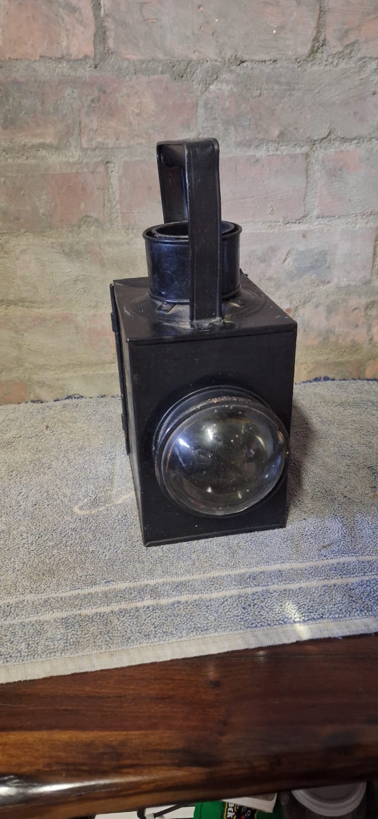 Antique railway lantern