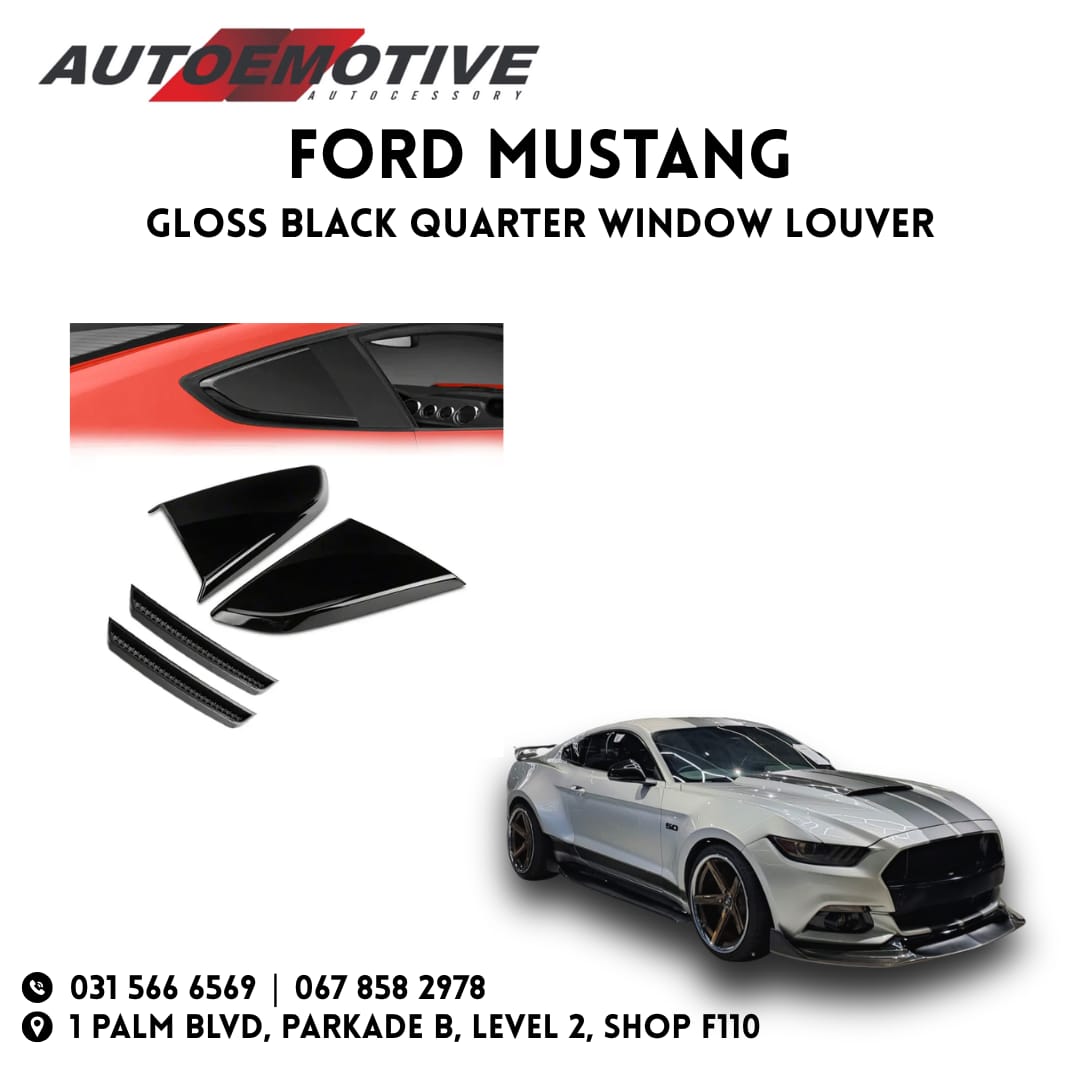 Ford Mustang Gloss Black Quarter Window Louvers - Private Seller Ford Mustang Gloss Black Quarter Window Louvers - Private Seller