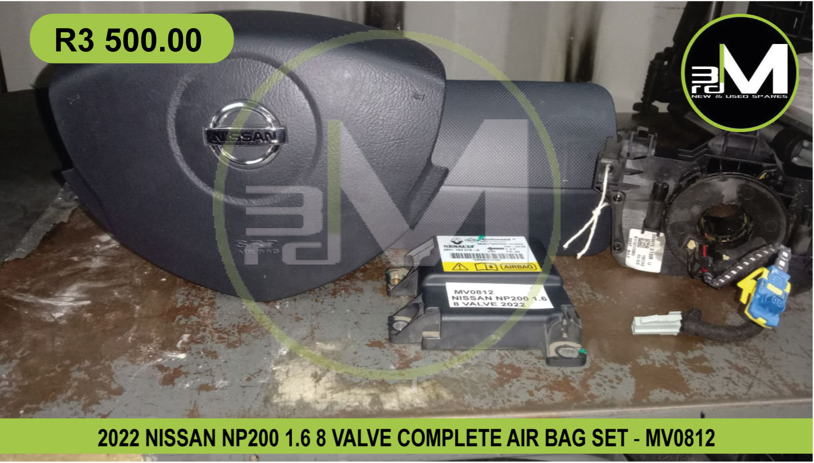 2022 NISSAN NP200 1.6 8 VALVE COMPLETE AIRBAG SET - MV0812 - Private Seller 2022 NISSAN NP200 1.6 8 VALVE COMPLETE AIRBAG SET - MV0812 - Private Seller