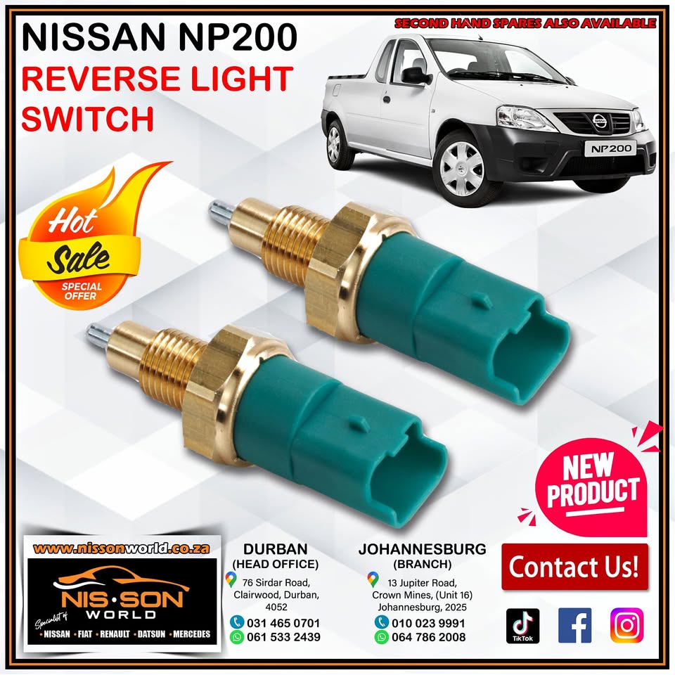 NISSAN NP200 REVERSE LIGHT SWITCH - Private Seller NISSAN NP200 REVERSE LIGHT SWITCH - Private Seller