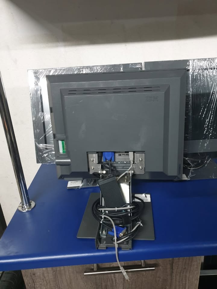 Touch Screen IBM Flat Panel, Black 17 -inch screen size LCD, with stand