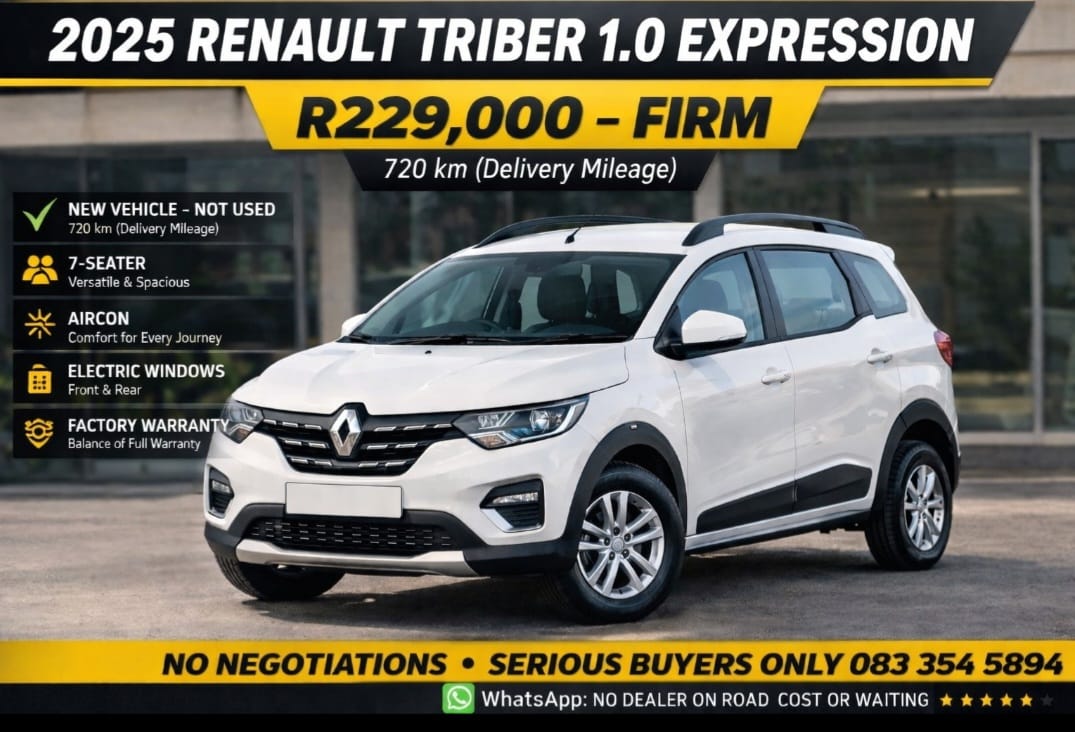 New 2025 Renault Triber 1.0 Life - Private Seller New 2025 Renault Triber 1.0 Life - Private Seller