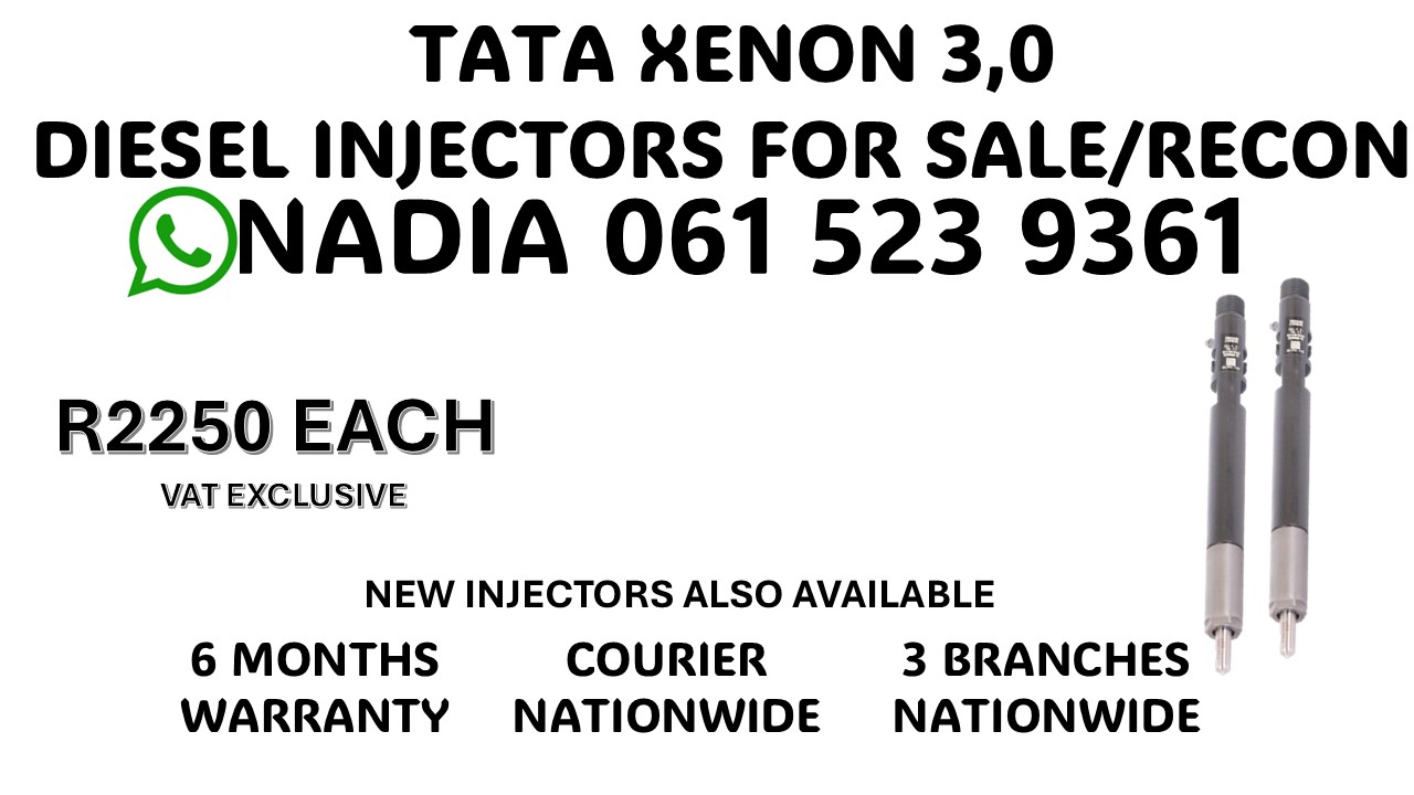 COMMON RAIL TATA XENON DIESEL INJECTORS FOR SALE ON SERVICE EXCHANGE OR RECON - Private Seller COMMON RAIL TATA XENON DIESEL INJECTORS FOR SALE ON SERVICE EXCHANGE OR RECON - Private Seller