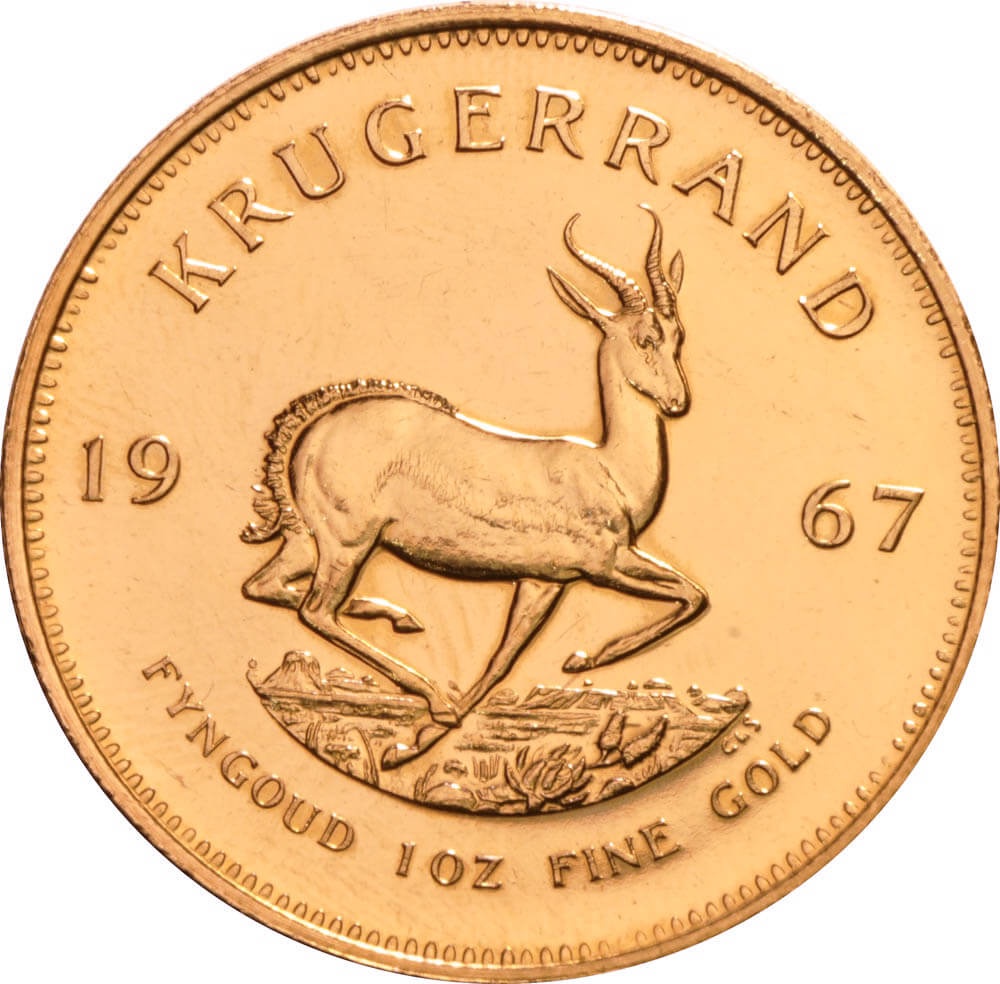 Repro Gold Plated 1967 Krugerrand Coin Repro Gold Plated 1967 Krugerrand Coin
