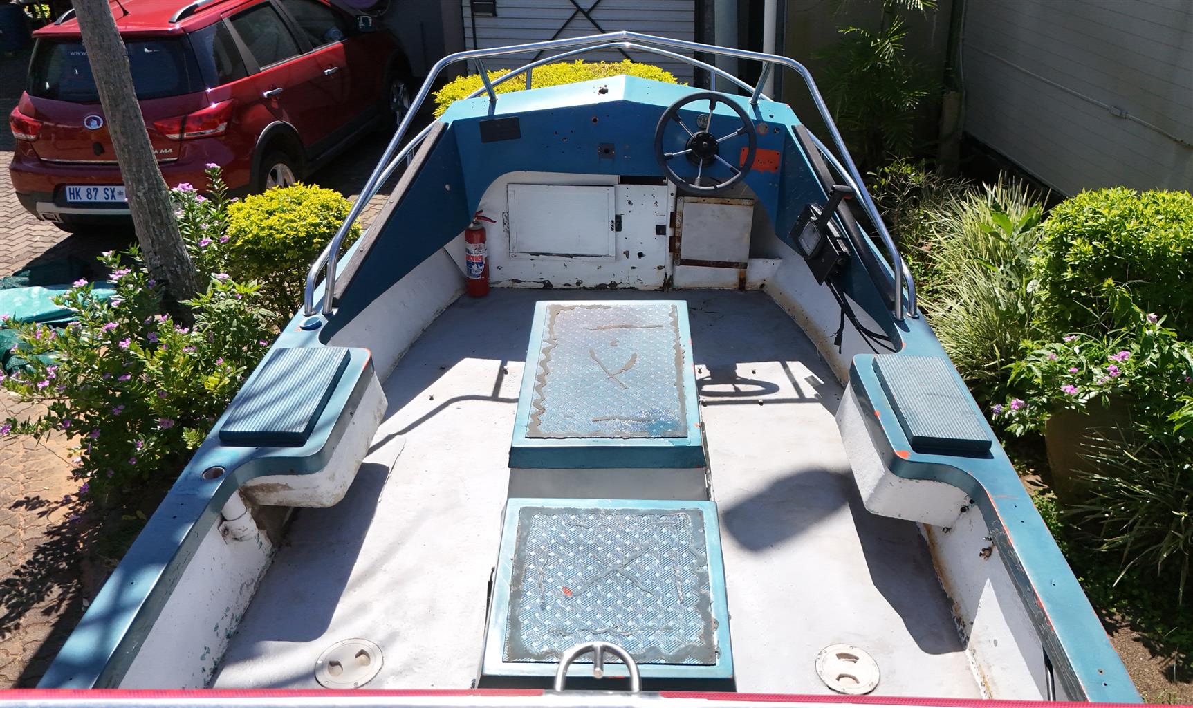 Fishing Boat with 90hp Mariner 2-Stroke Trim Tilt Outboard Motor - 90% Complete