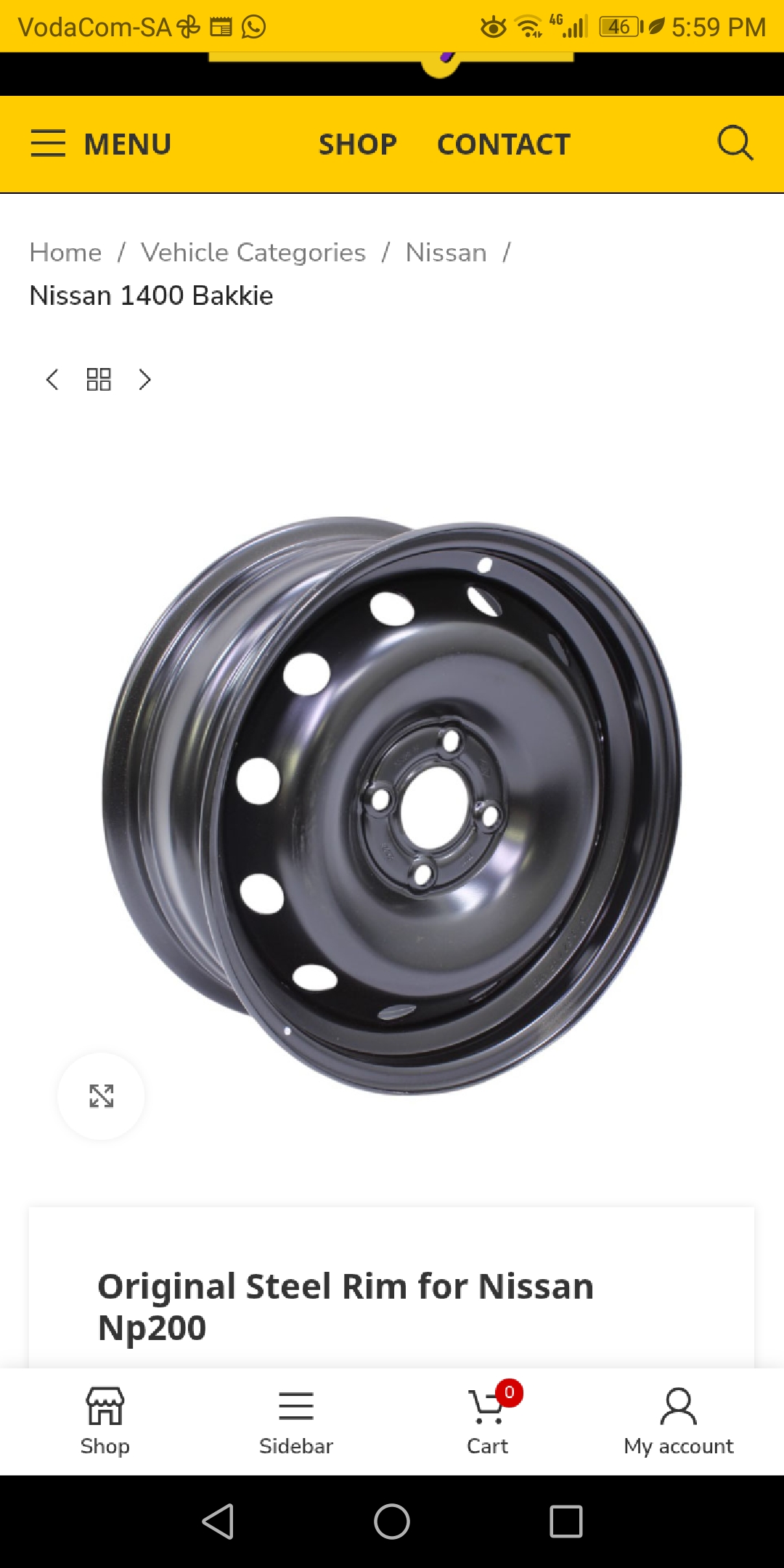 NEW NP200 RIM 15 INCH