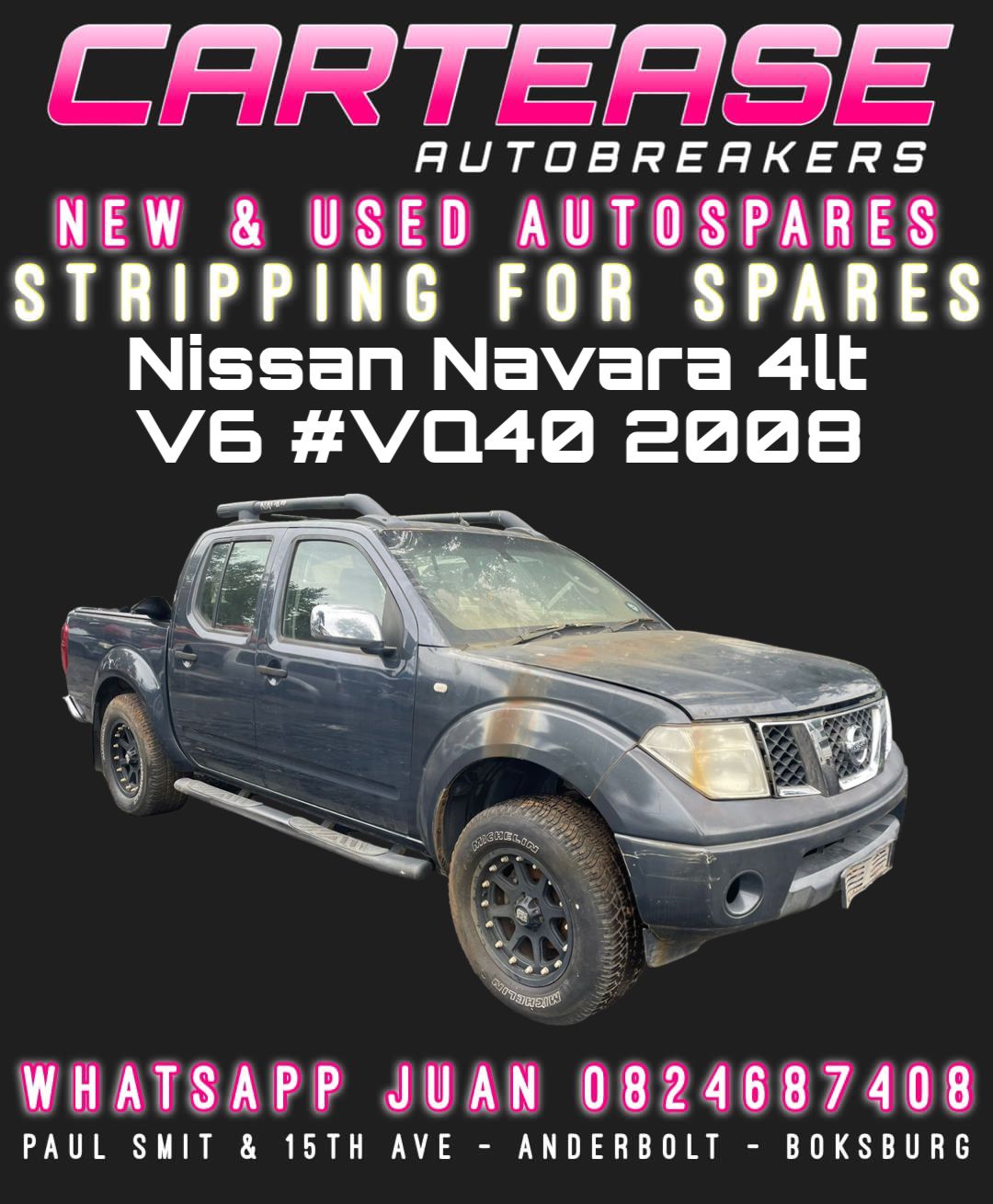 NISSAN NAVARA 4LT V6 #VQ40 2008 STRIPPING FOR SPARES - Private Seller NISSAN NAVARA 4LT V6 #VQ40 2008 STRIPPING FOR SPARES - Private Seller
