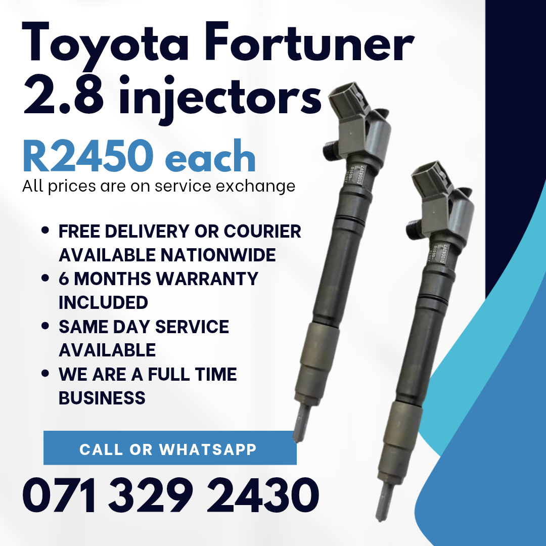 TOYOTA FORTUNER 2.8 INJECTORS FOR SALE WITH WARRANTY INCLUDED - Private Seller TOYOTA FORTUNER 2.8 INJECTORS FOR SALE WITH WARRANTY INCLUDED - Private Seller