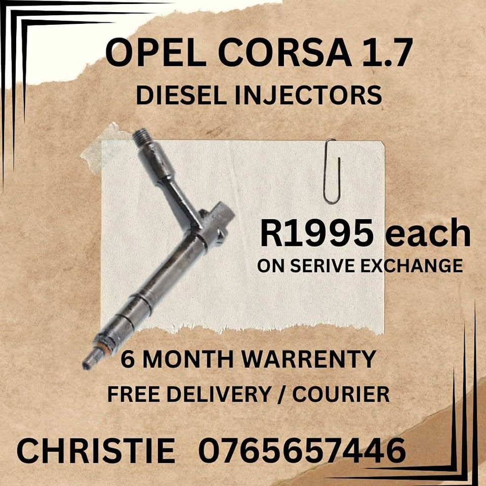 Opel corsa 1.7 Diesel Injectors for sale with 6month Warrenty - Private Seller