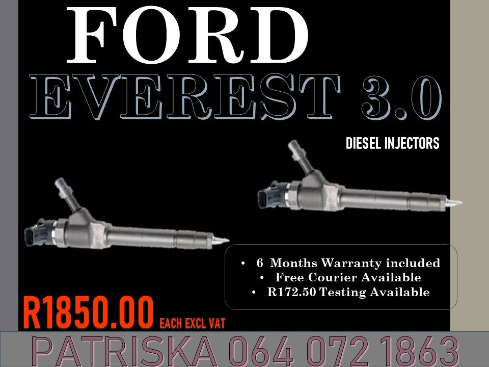Ford Everest 3.0 Diesel injectors for sale on same day service - Private Seller Ford Everest 3.0 Diesel injectors for sale on same day service - Private Seller