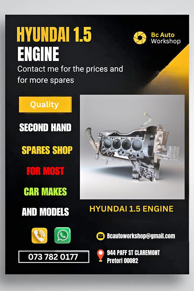 Hyundai 1.5 engine Call or WhatsApp me - Private Seller Hyundai 1.5 engine Call or WhatsApp me - Private Seller