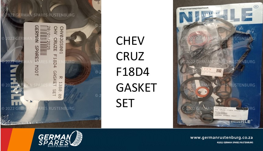 CHEV CRUZ F18D4 GASKET SET FOR SALE - Private Seller CHEV CRUZ F18D4 GASKET SET FOR SALE - Private Seller