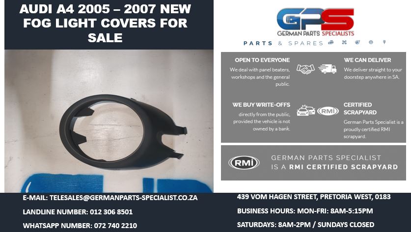 AUDI A4 2005 – 2007 NEW FOG LIGHT COVERS FOR SALE - Private Seller AUDI A4 2005 – 2007 NEW FOG LIGHT COVERS FOR SALE - Private Seller