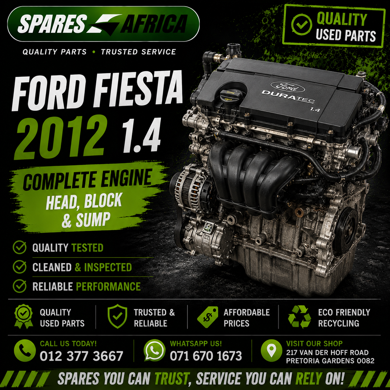 FORD FIESTA 2012 1.4 ENGINE - Private Seller FORD FIESTA 2012 1.4 ENGINE - Private Seller