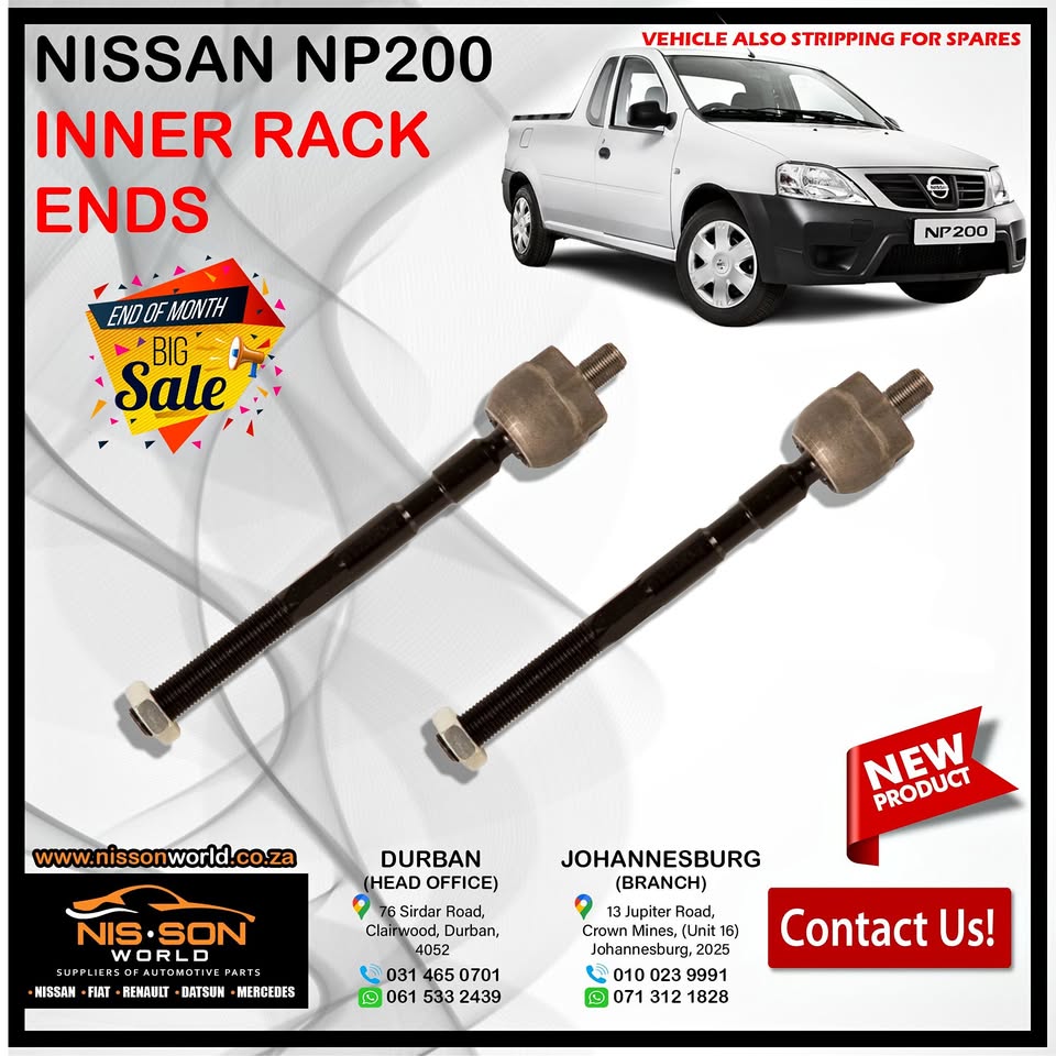 NISSAN NP200 INNER RACK ENDS - Private Seller NISSAN NP200 INNER RACK ENDS - Private Seller