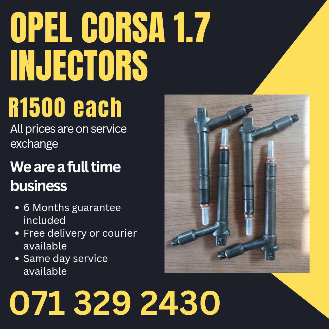 OPEL CORSA 1.7 INJECTORS FOR SALE WITH WARRANTY - Private Seller OPEL CORSA 1.7 INJECTORS FOR SALE WITH WARRANTY - Private Seller