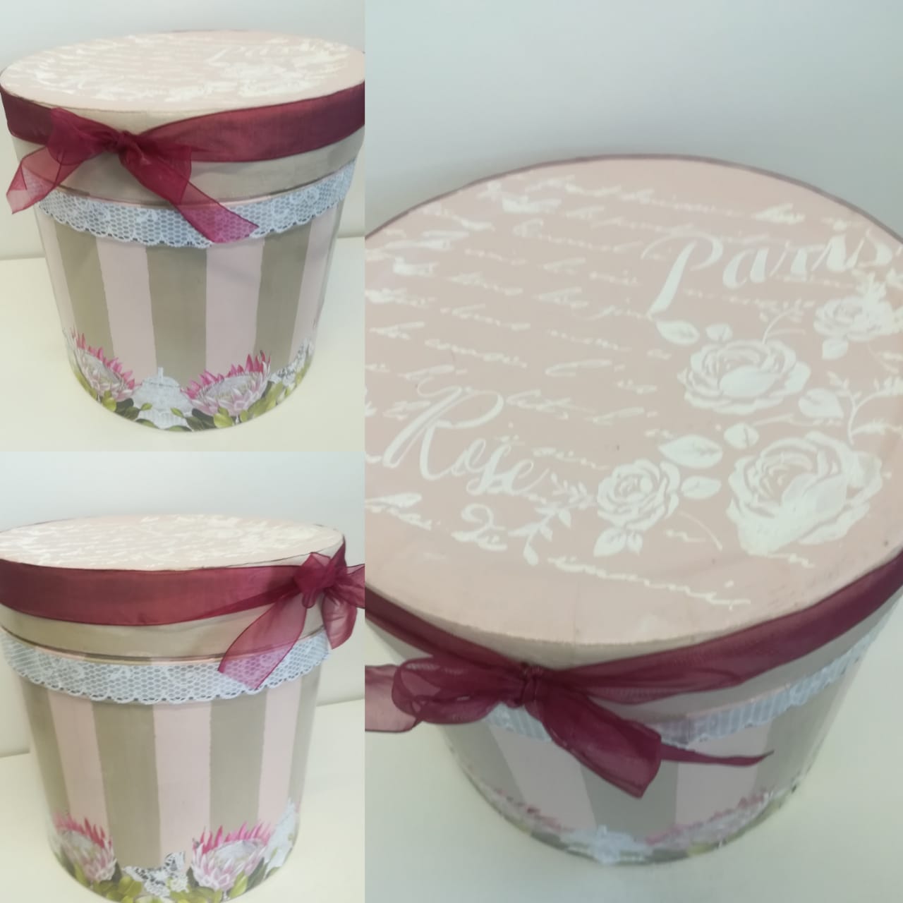 Thick Cardboard Containers Square Or Round For Storage Or To Be
