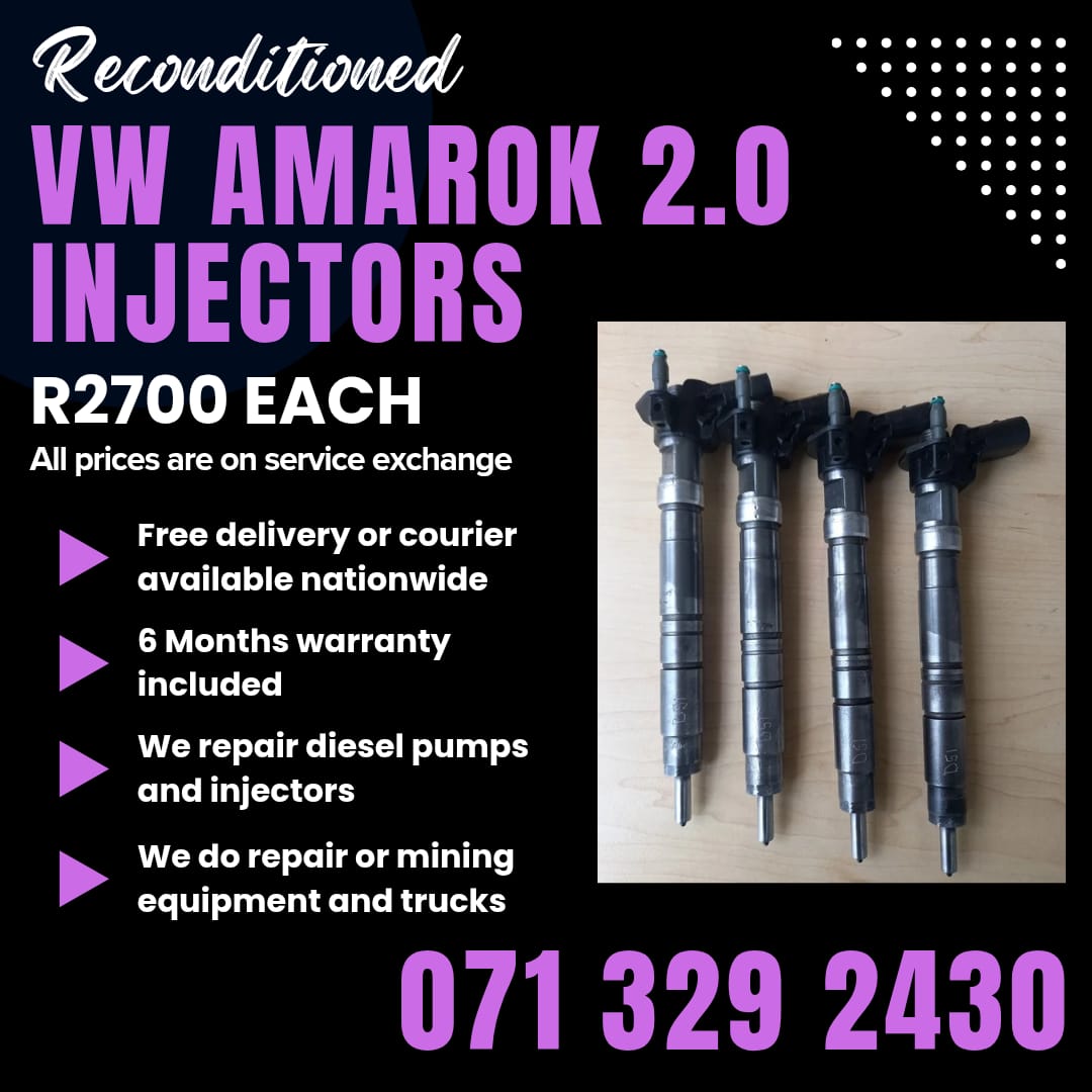 VW AMAROK 2.0 INJECTORS FOR SALE WITH WARRANTY - Private Seller VW AMAROK 2.0 INJECTORS FOR SALE WITH WARRANTY - Private Seller