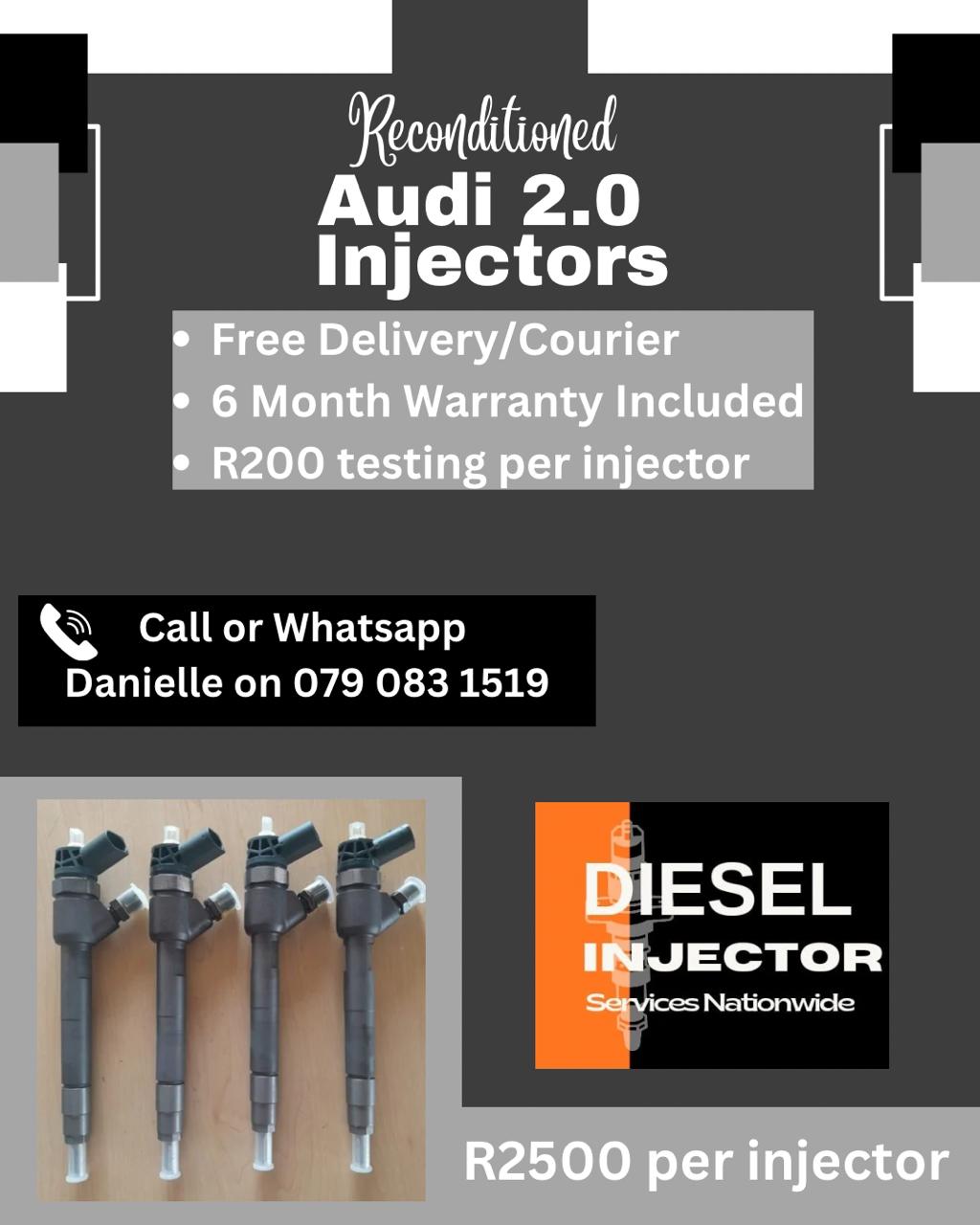 AUDI 2.0 INJECTORS FOR SALE WITH WARRANTY INCLUDED - Private Seller AUDI 2.0 INJECTORS FOR SALE WITH WARRANTY INCLUDED - Private Seller