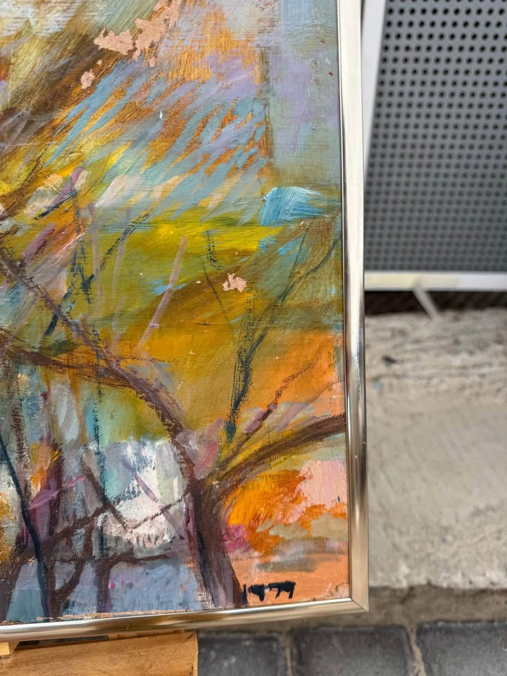 Colourfull winter mix painting