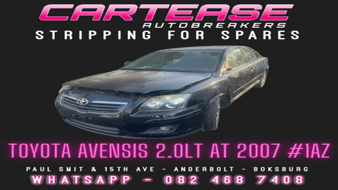 Toyota Avensis 2.0LT AT 2007 #1A2 (STRIPPING FOR SPARES) - Private Seller Toyota Avensis 2.0LT AT 2007 #1A2 (STRIPPING FOR SPARES) - Private Seller