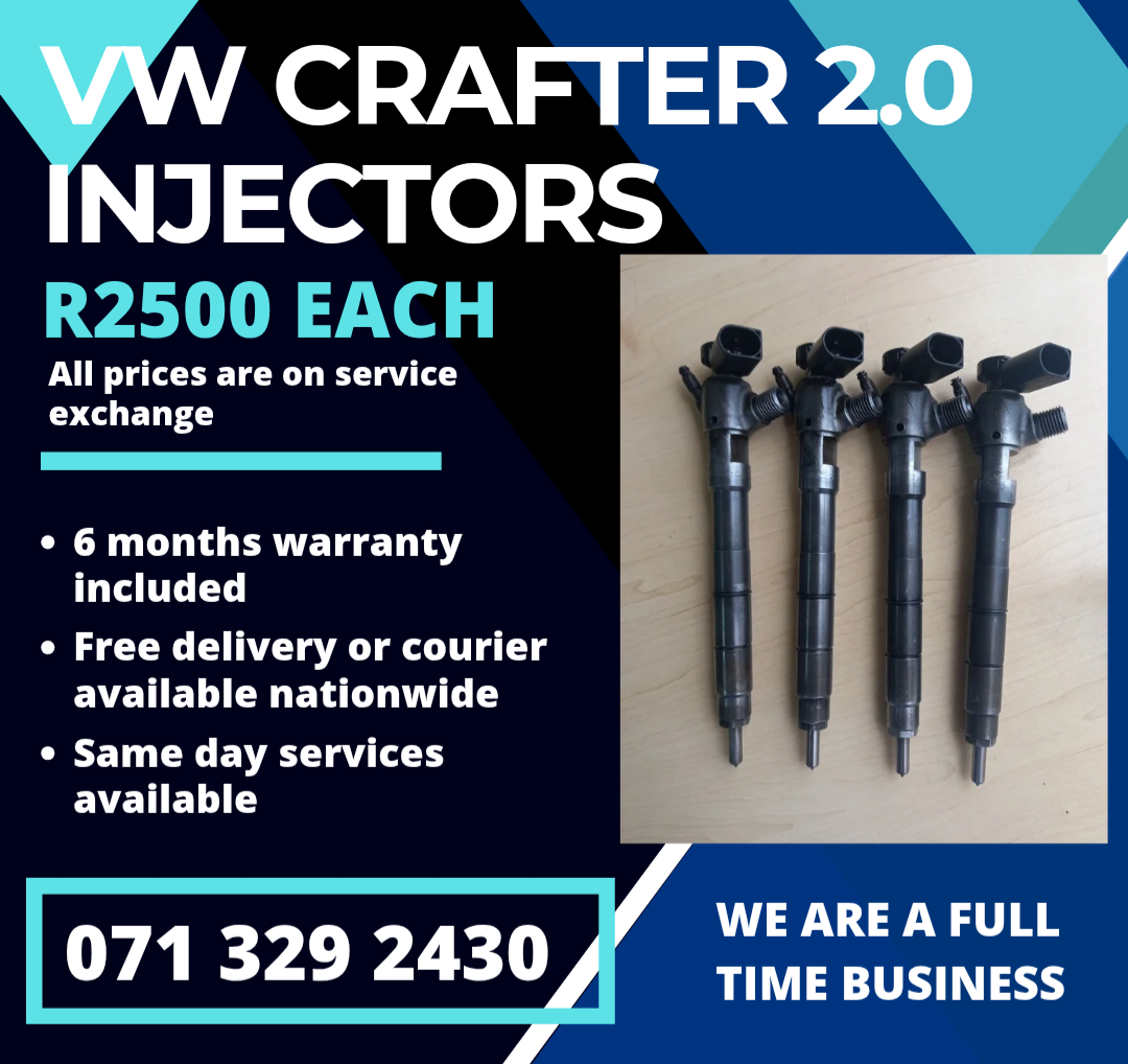VW CRAFTER 2.0 INJECTORS FOR SALE WITH WARRANTY INCLUDED - Private Seller VW CRAFTER 2.0 INJECTORS FOR SALE WITH WARRANTY INCLUDED - Private Seller