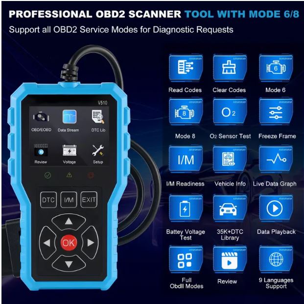 V510 OBDII Diagnostic Tool – Universal OBDII