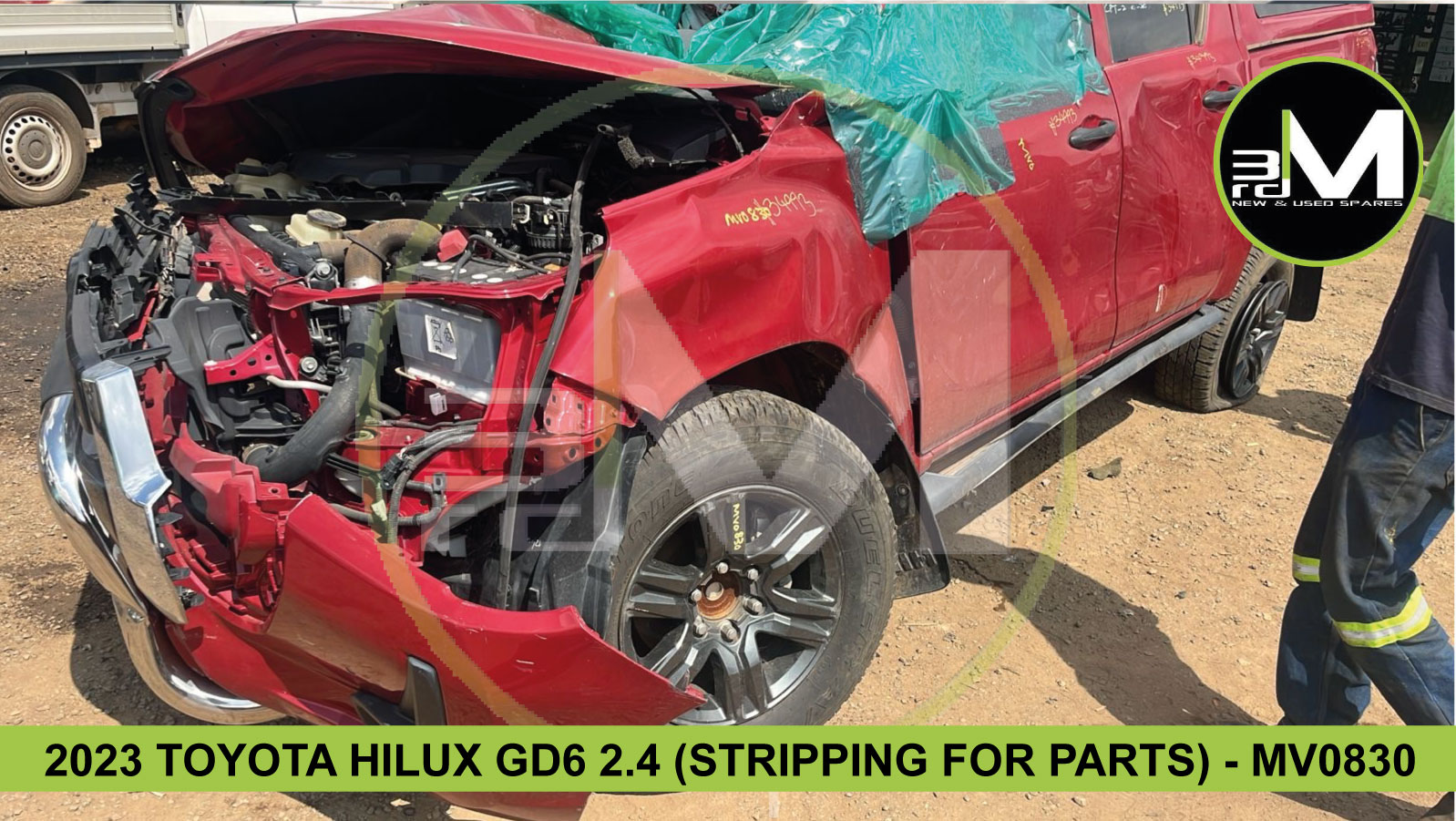 2023 TOYOTA HILUX GD6 2.4 (STRIPPING FOR PARTS) - MV0830 - Private Seller 2023 TOYOTA HILUX GD6 2.4 (STRIPPING FOR PARTS) - MV0830 - Private Seller