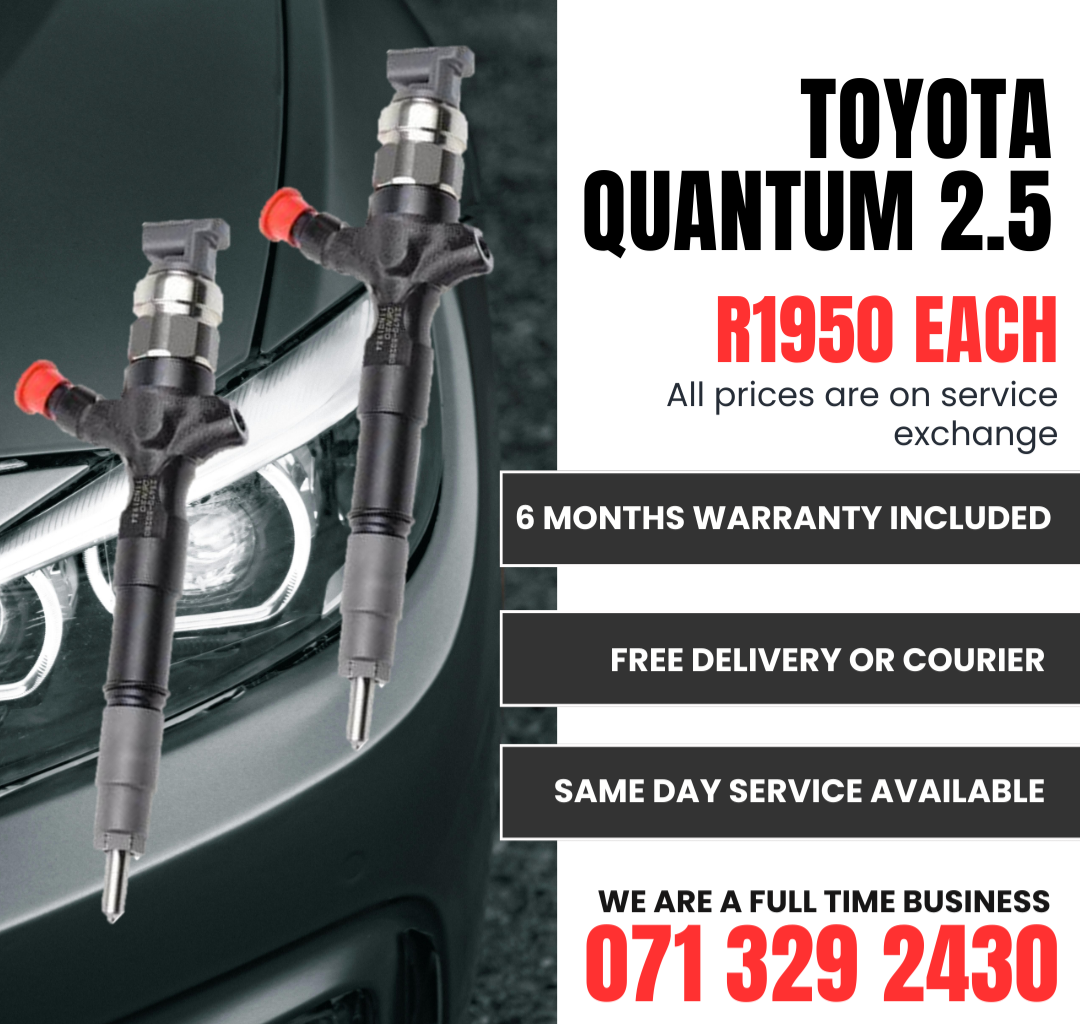 TOYOTA QUANTUM 2.5 INJECTORS FOR SALE WITH WARRANTY INCLUDED - Private Seller TOYOTA QUANTUM 2.5 INJECTORS FOR SALE WITH WARRANTY INCLUDED - Private Seller
