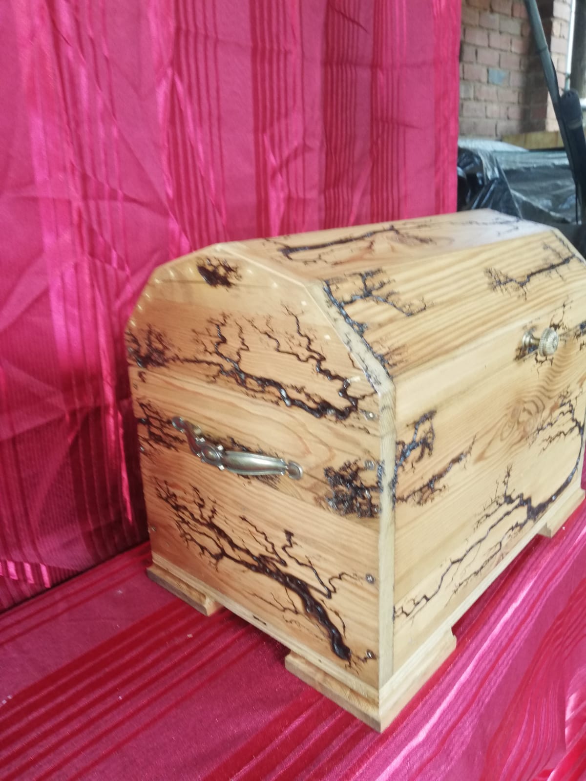 Solid Oregon Pine Wooden Jewellery Box