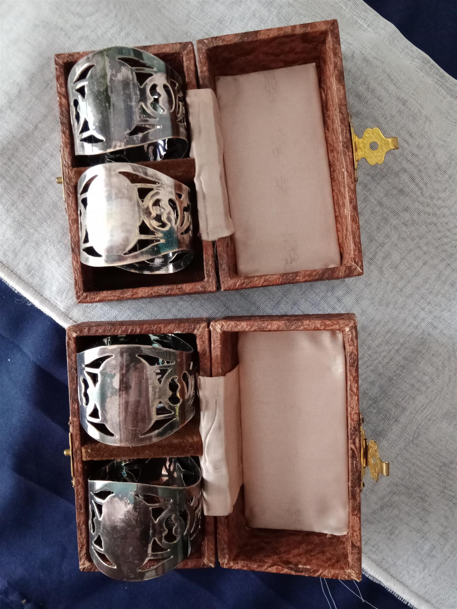 Two  Pair of Vintage Silver plated EPNS Napkin Rings