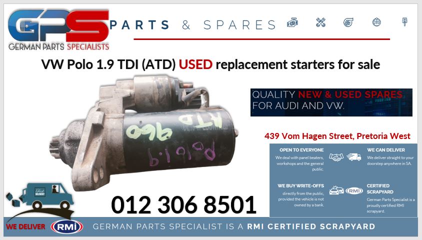 VW Polo 1.9 TDI (ATD) used replacement starters for sale - Private Seller VW Polo 1.9 TDI (ATD) used replacement starters for sale - Private Seller