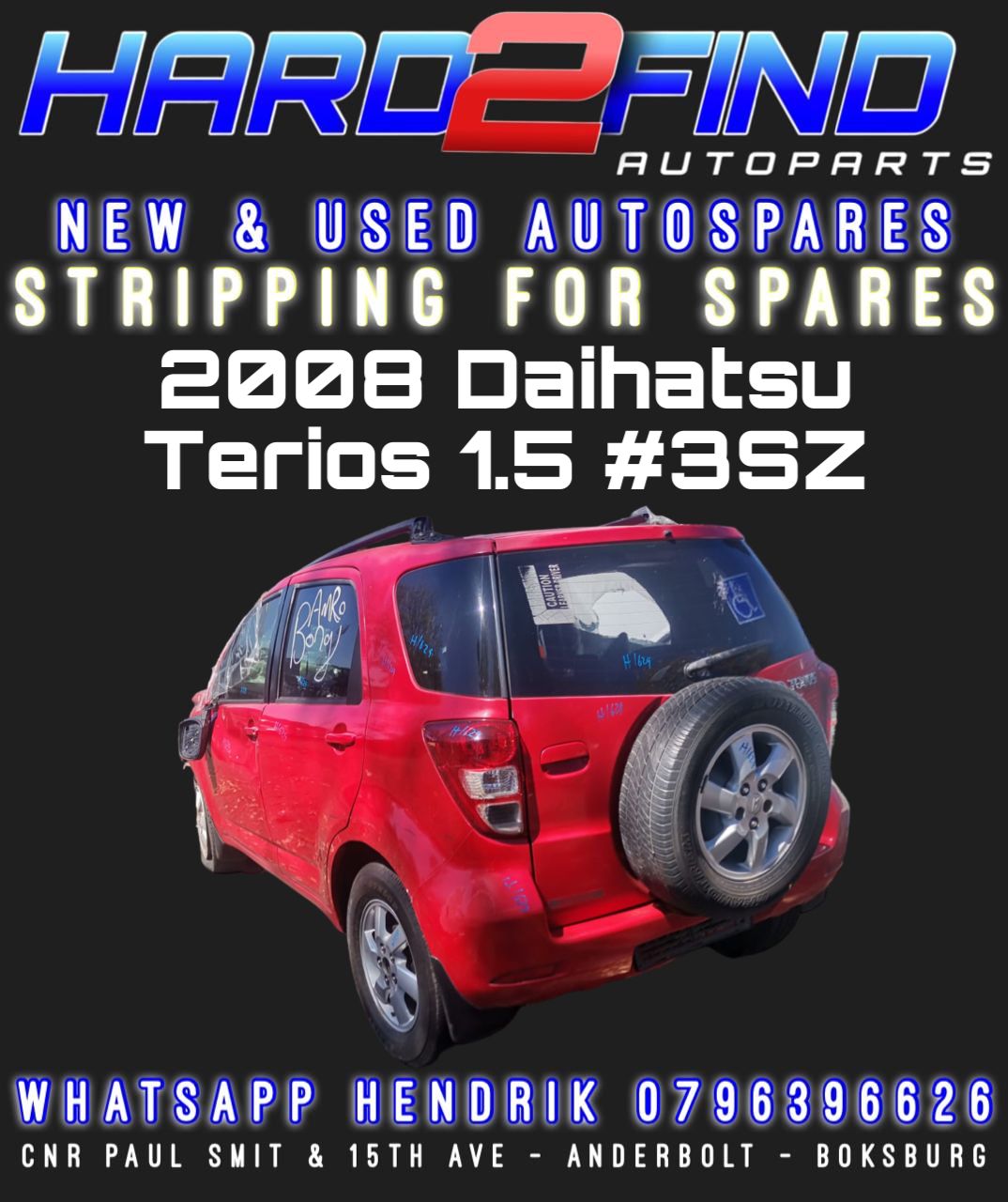 DAIHATSU TERIOS 1.5 #3SZ 2008 STRIPPING FOR SPARES (HCBB) - Private Seller