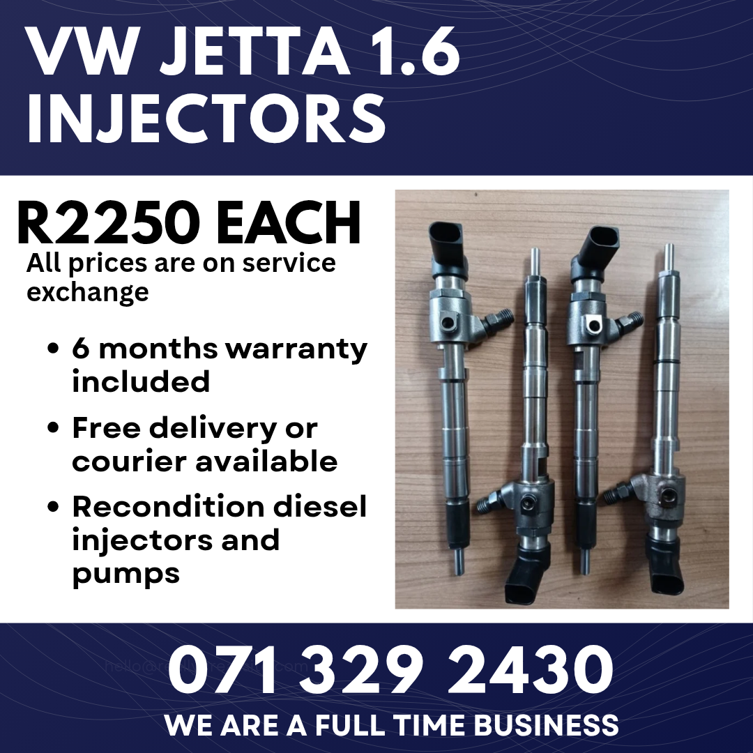 VW JETTA 1.6 INJECTORS FOR SALE WITH WARRANTY INCLUDED - Private Seller VW JETTA 1.6 INJECTORS FOR SALE WITH WARRANTY INCLUDED - Private Seller