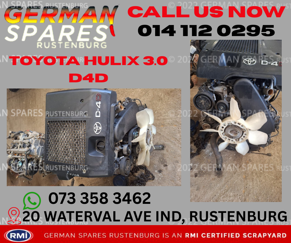 TOYOTA HULIX 3.0 D4D ENGINE FOR SALE - Private Seller TOYOTA HULIX 3.0 D4D ENGINE FOR SALE - Private Seller