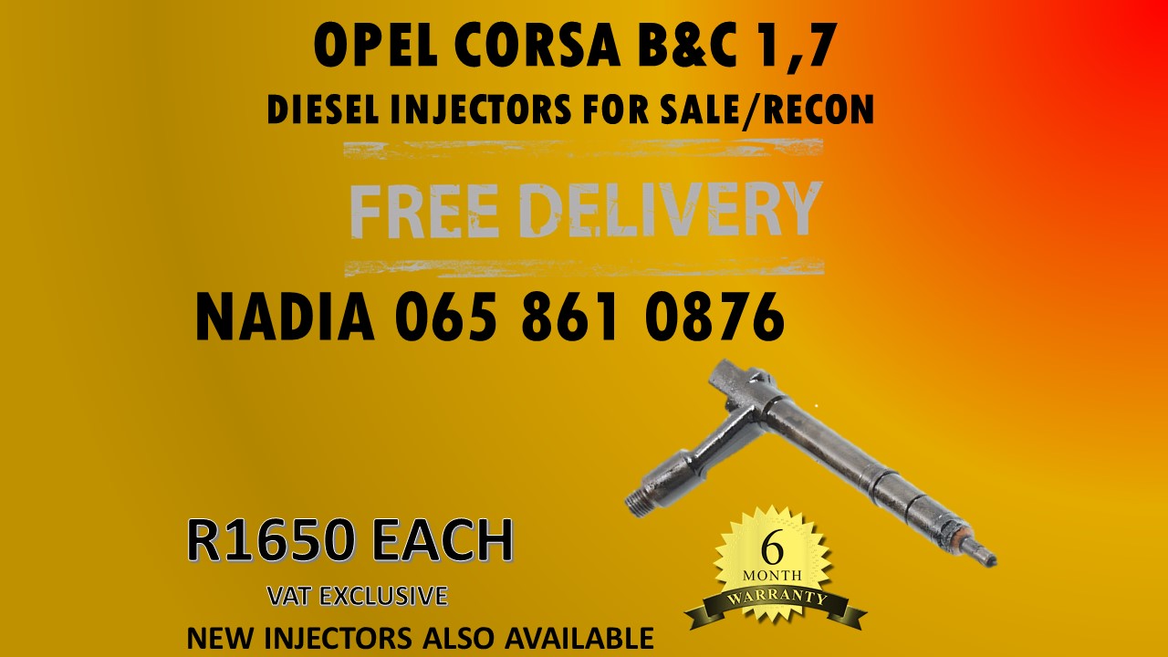 OPEL CORSA B&C 1.7 DIESEL INJECTORS FOR SALE - NEW - Private Seller OPEL CORSA B&C 1.7 DIESEL INJECTORS FOR SALE - NEW - Private Seller