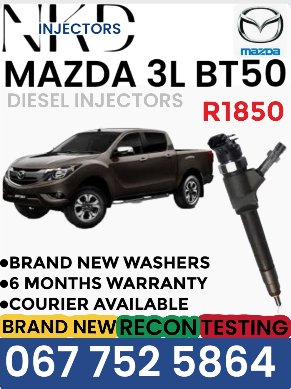 Mazda 3L Bt50 Diesel injectors - Private Seller Mazda 3L Bt50 Diesel injectors - Private Seller