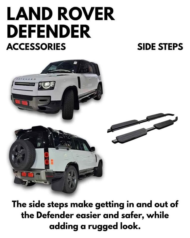 LAND ROVER DEFENDER ACCESSORIES SIDE STEPS COMPATIBLE - Private Seller LAND ROVER DEFENDER ACCESSORIES SIDE STEPS COMPATIBLE - Private Seller