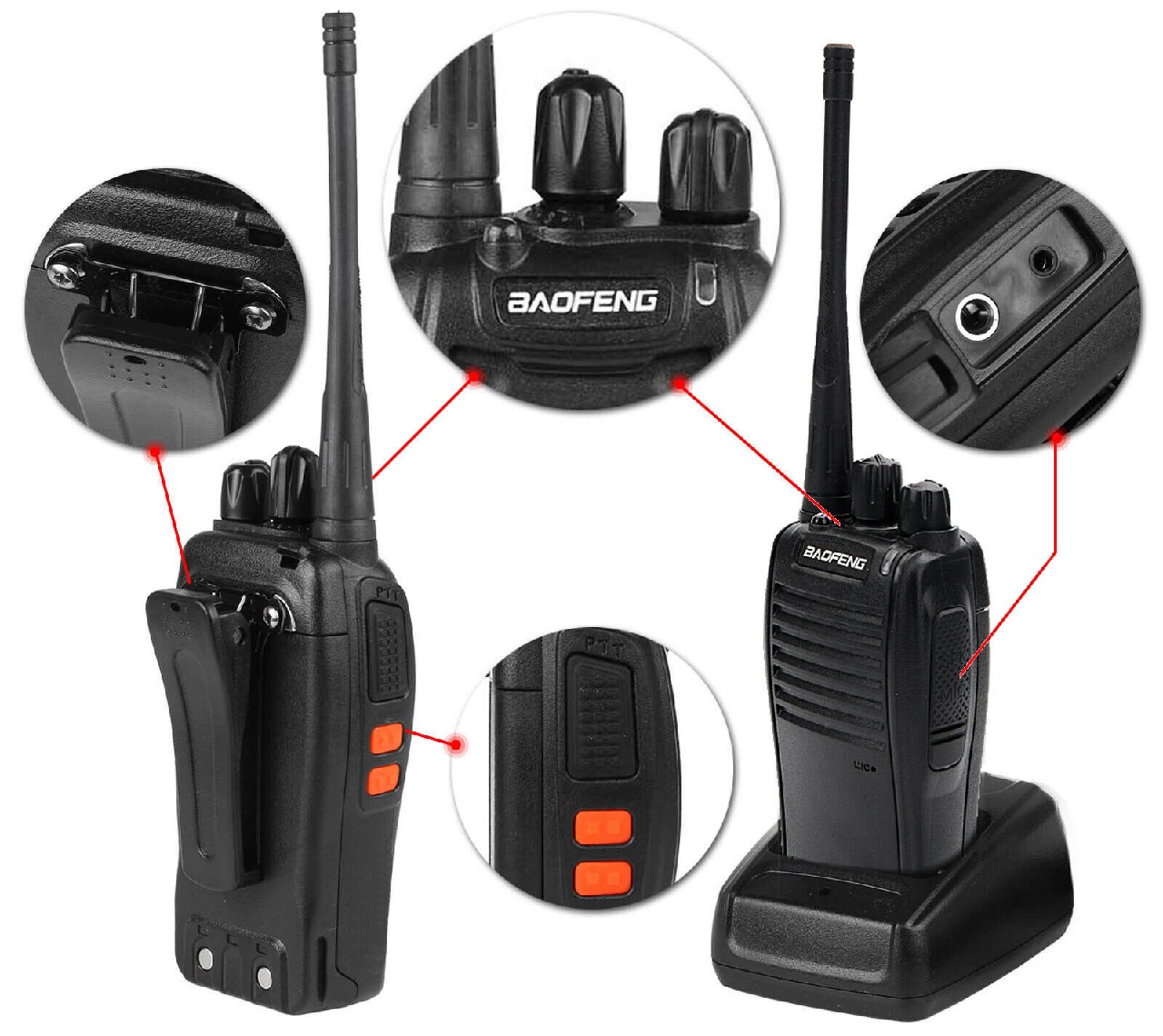 2Pces Walkie Talkies UHF Band Two Way Professional Radios, Transceivers. Brand New Products.