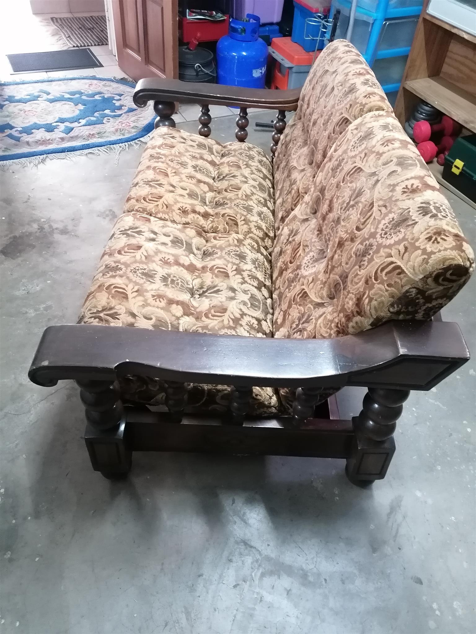 2 Seater Wooden Sofa