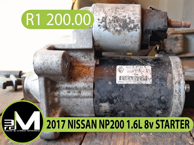 2017 NISSAN NP200 1.6L 8v STARTER
